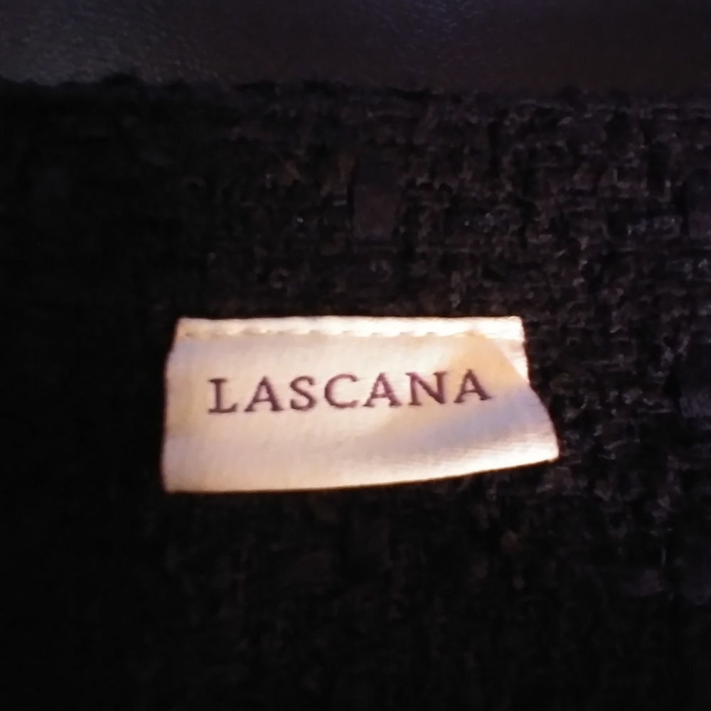 Lascana Black Button-Up Jacket Cropped Front Pockets Size 6 Business Casual - Picture 2 of 10